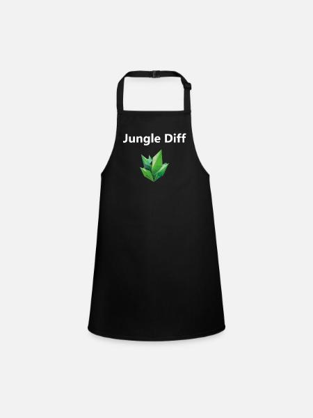 league legend Jungle Diff Weiß - Schürze für Kinder - Schwarz - Vorne