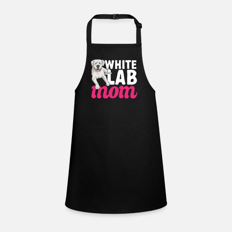 White Labrador Retriever White Lab - Children's Apron - black