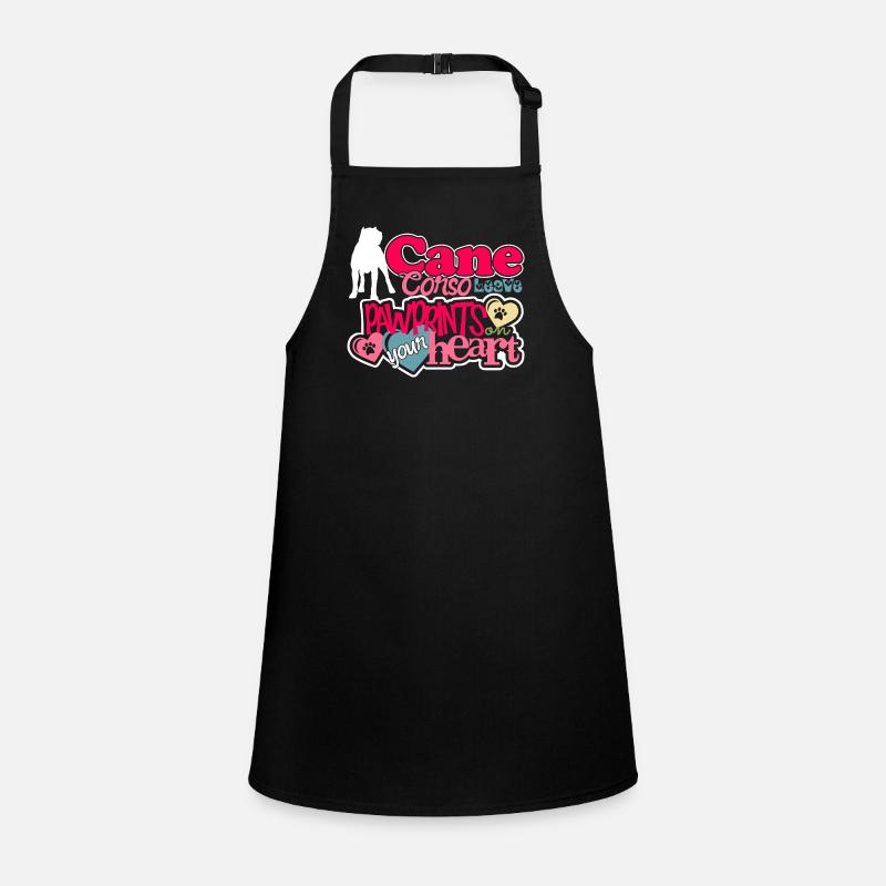 Love Cane Corso Pawprints On Your Heart Children's Apron