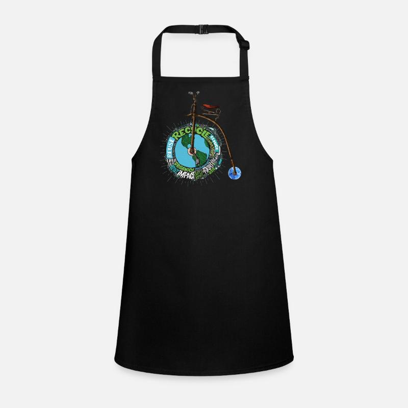 Eco Friendly Bike, Artistic Penny Farthing Bicycle Children's Apron