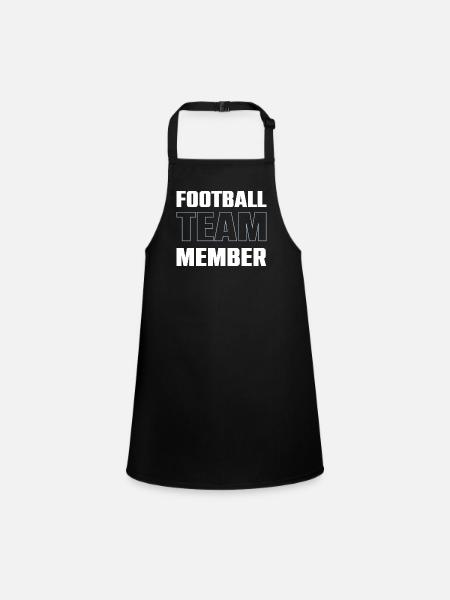 Football Team - Children's Apron - black - Front