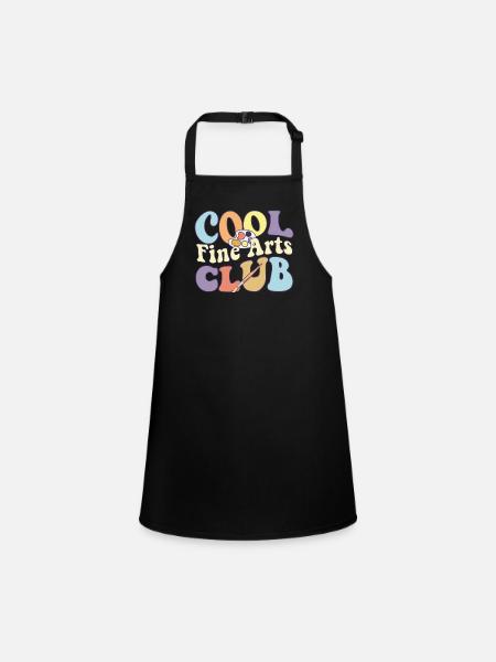 Cool Fine Arts Club Artistic Painter Art Teacher - Children's Apron - black - Front