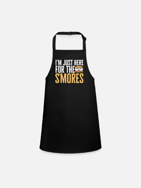 S'more Campfire Marshmallow Camping - Tablier Enfant - noir - Devant