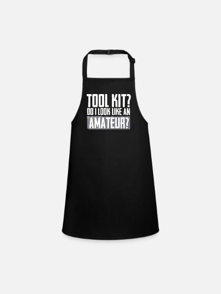 Duct Tape Duct Tape Artisan Masking Tape - Children's Apron - black - Front