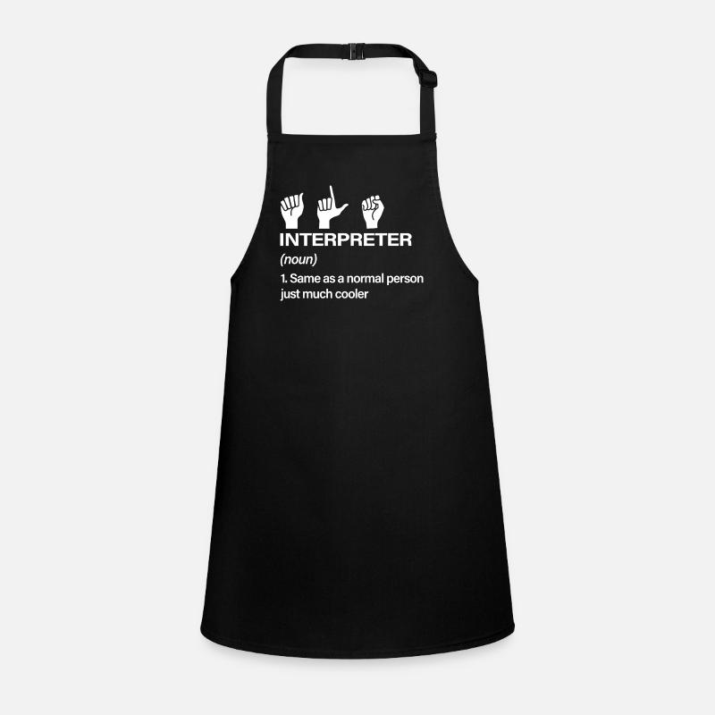 Interprète ASL drôle Définition American Sign Tablier Enfant