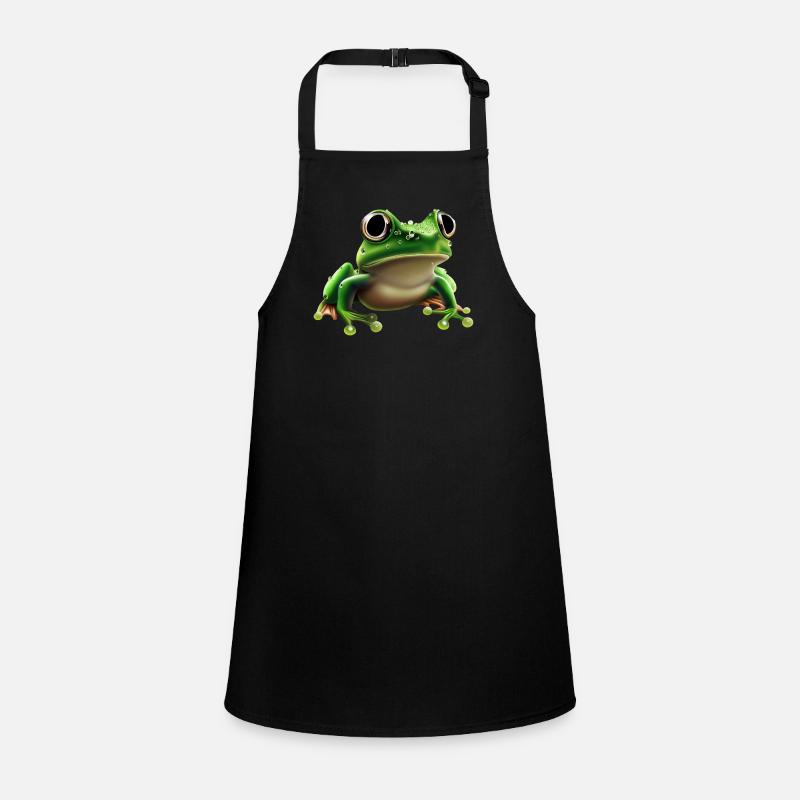 Rain Frog Water Drop Frog Children's Apron