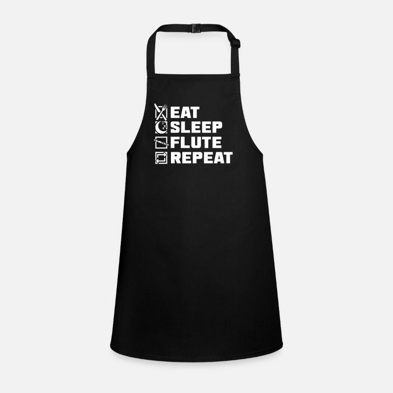 Eat sleep flute repeat Schürze für Kinder