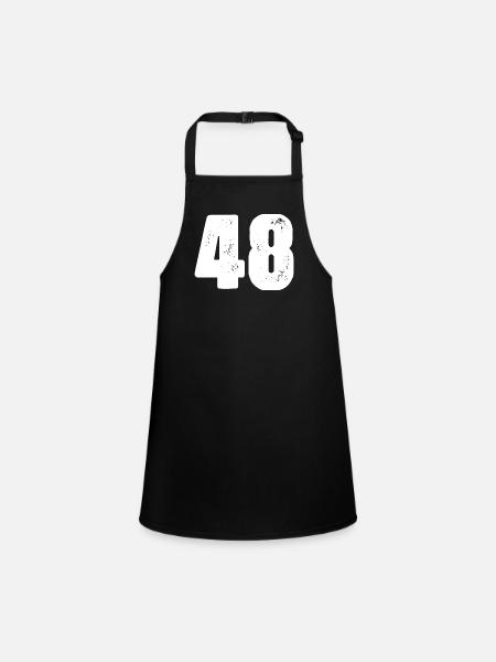 48 Number jersey - Children's Apron - black - Front