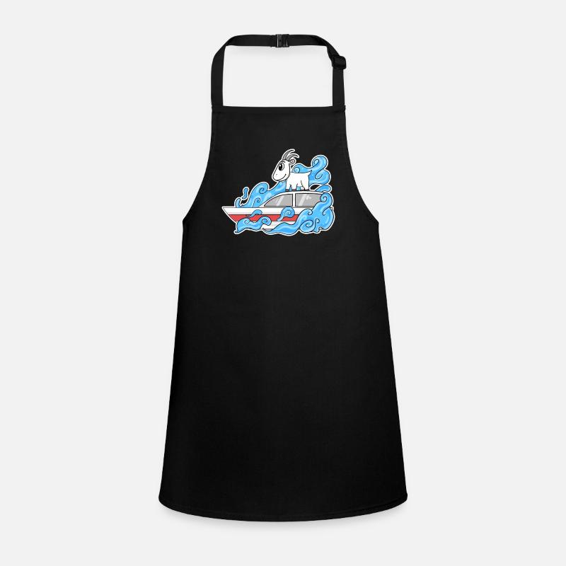 Goat Boat Funny Waves Children's Apron