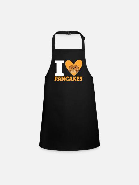 Pancake Breakfast Pancakes - Children's Apron - black - Front