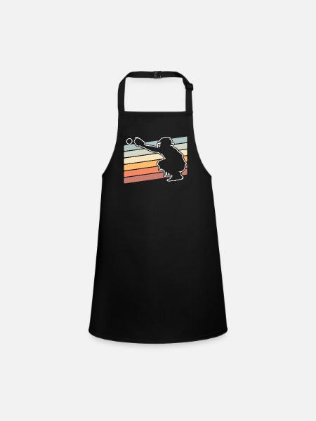Baseball - Children's Apron - black - Front