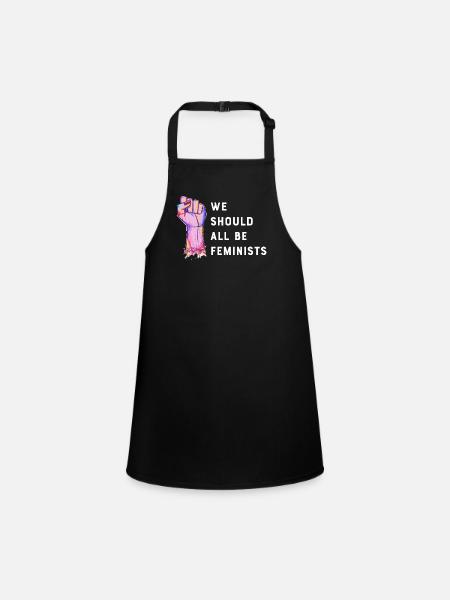 We should all be Feminists - Children's Apron - black - Front