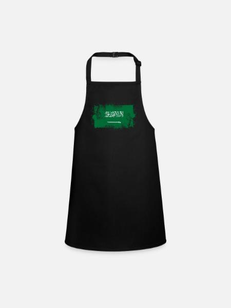 Saudi Arabia - Children's Apron - black - Front