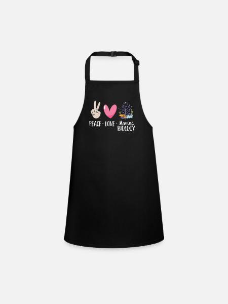 Marine Biology Ocean Marine Biologist - Children's Apron - black - Front