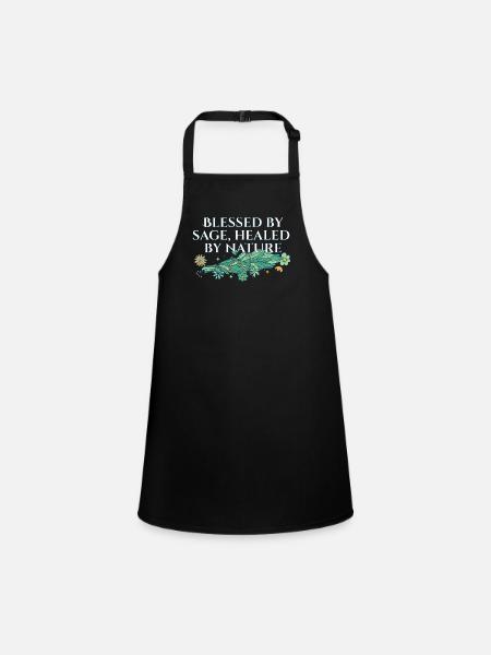 By Sage Healed By Nature Smudge Sticks - Children's Apron - black - Front