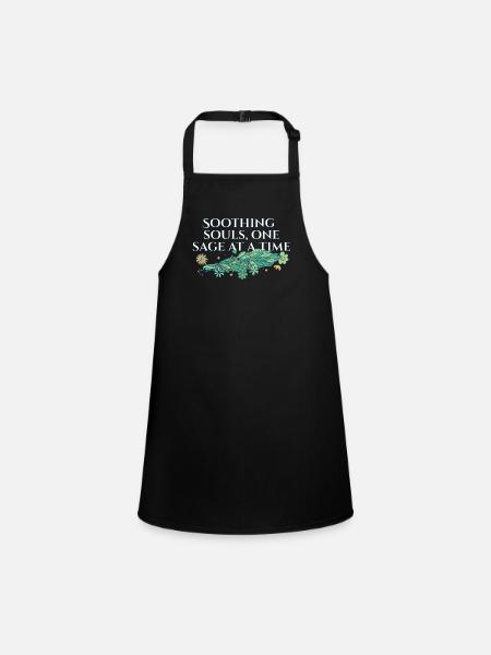 Soothing Souls One Sage At A Time Smudge Sticks - Children's Apron - black - Front
