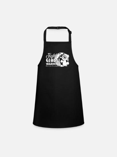 Earth Day Fight Global Warming - Children's Apron - black - Front