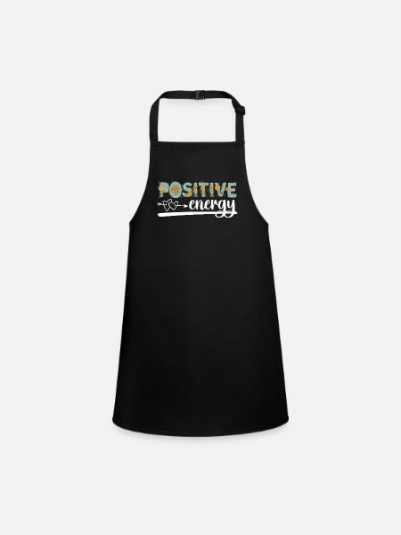Motivation optimiste forte - Tablier Enfant - noir - Devant