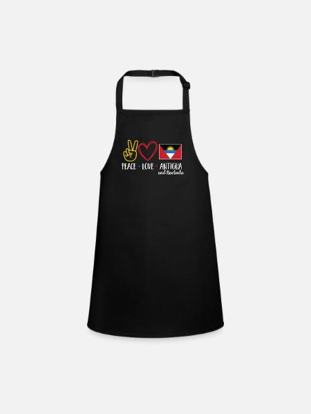 Flag of Antigua and Barbuda - Children's Apron - black - Front