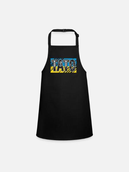 Ukraine - Children's Apron - black - Front