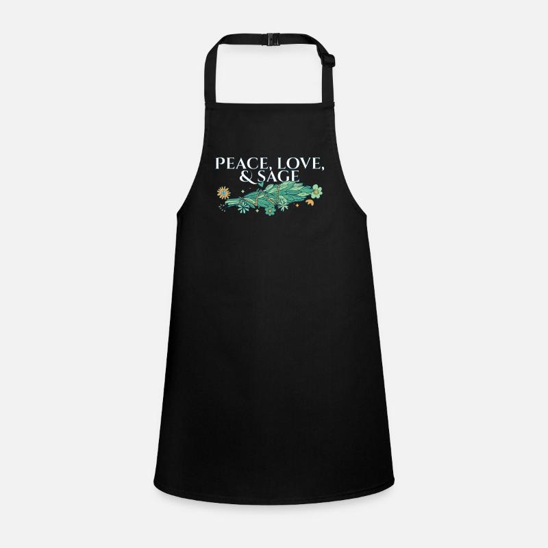Peace Love And Sage Smudge Sticks Healing Burning Children's Apron