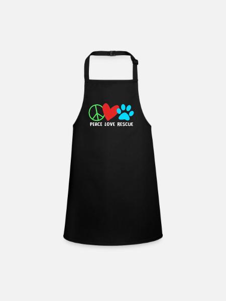 Cat Rescue Animal Rights Animal Rescue Animal Shelter - Children's Apron - black - Front