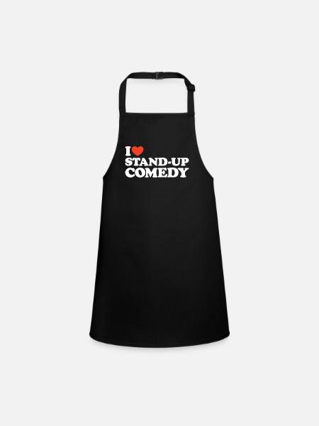 J’adore Stand-Up Comedy Heart Shirt - Tablier Enfant - noir - Devant