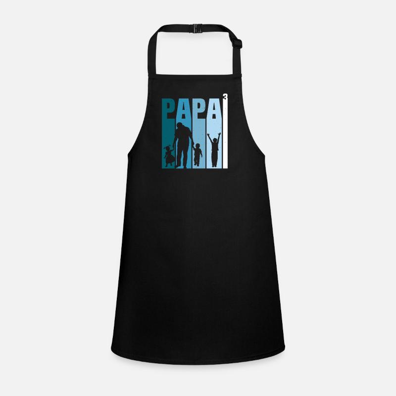 Papa und drei Kinder T-Shirt vater und 3 Söhne Schürze für Kinder