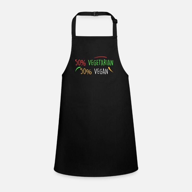 50% vegetarisch 50% vegan Schürze für Kinder