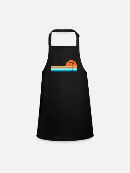 Crane operator crane - Children's Apron - black - Front