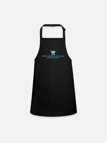 When everyone buys... - Children's Apron - black - Front