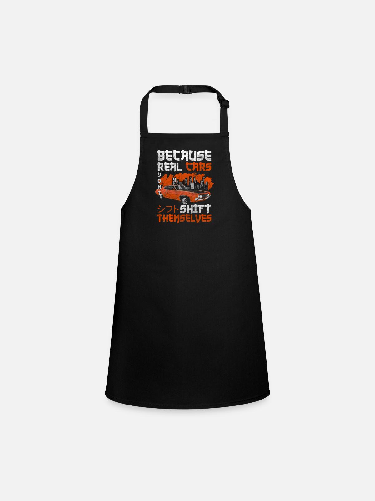 Drifting Tuner Jdm - Children's Apron - black - Front