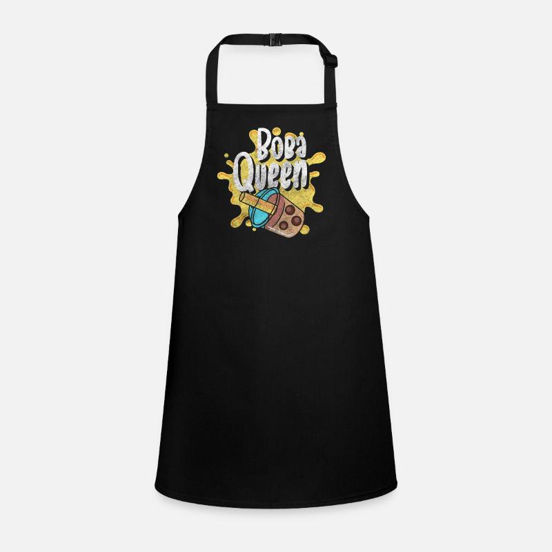 Boba Tea Tee Kugeln Trinkhalm Schürze für Kinder