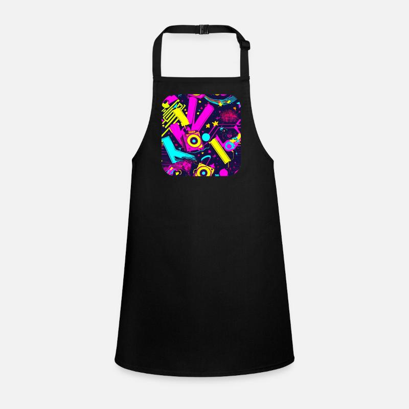 80er Neon Style Vintage Remix Schürze für Kinder