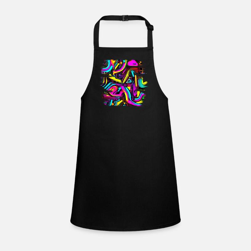 Neon Design Abstract UV House Style Children's Apron