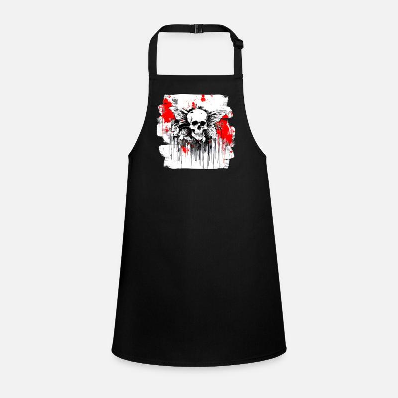 Skull Splash Trash Polka Tattoo Children's Apron