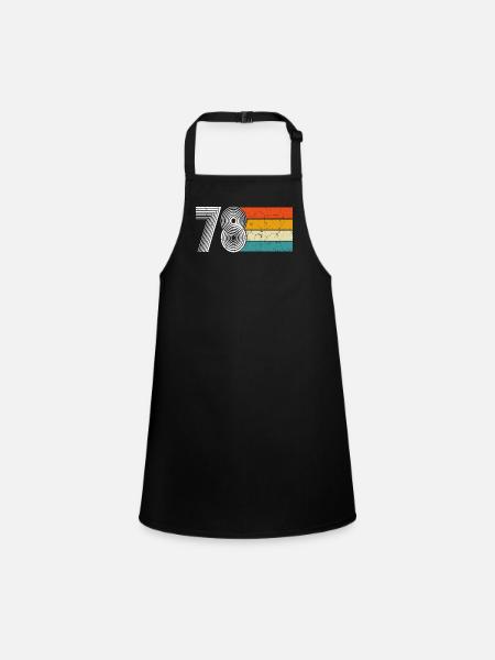 1978 Limited Edition,1978 Classic Birthday Gif - Children's Apron - black - Front
