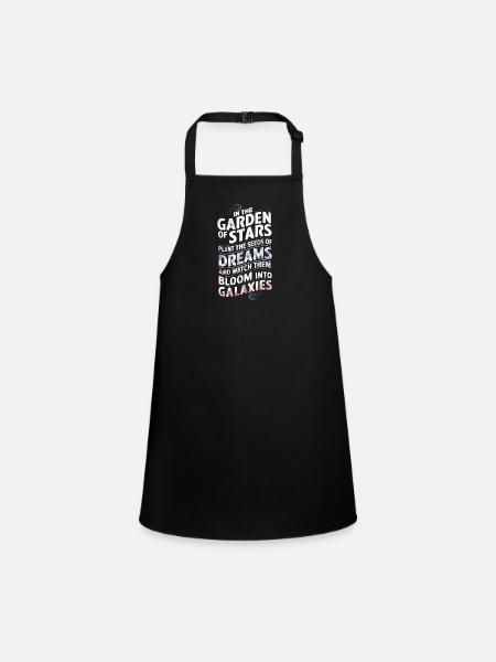 Cosmic Motivational Quote - Children's Apron - black - Front
