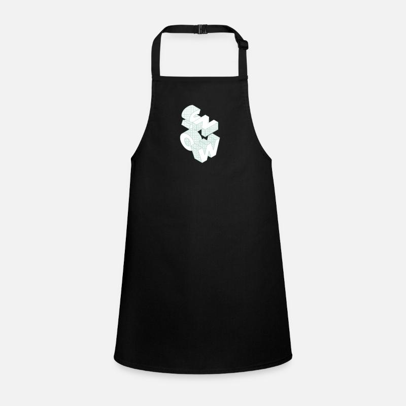 Snow Christmas Snow Font Gift Winter Children's Apron