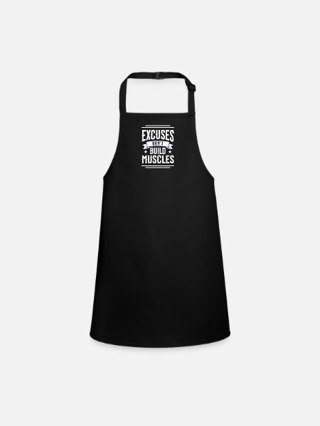 Don't excuse - Children's Apron - black - Front