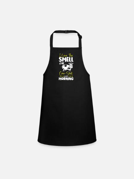 Cattle Farmer Livestock Livestock - Children's Apron - black - Front