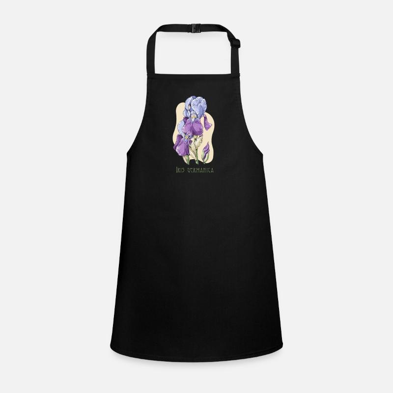 Iris botanical drawing Children's Apron