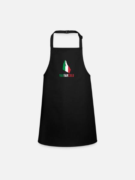 Italien Italiener Vaffanculo - Schürze für Kinder - Schwarz - Vorne