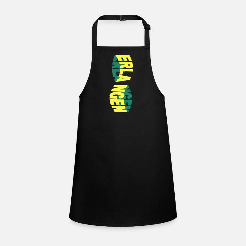 Erlangen Germany City Skyline Font Colorful Children's Apron
