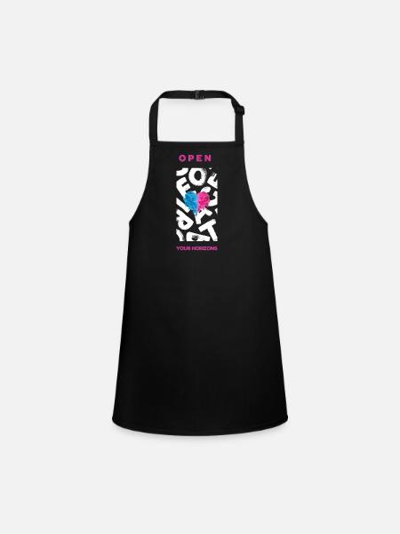 Open your horizons - Children's Apron - black - Front