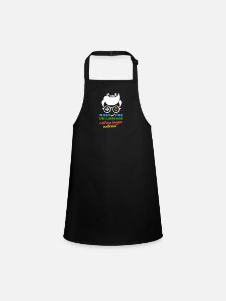 Maillot programmeur codeur idée cadeau humour - Tablier Enfant - noir - Devant