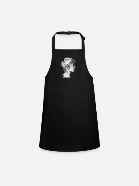 One line drawing woman - Children's Apron - black - Front