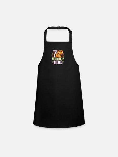 Dragon barbu 7e anniversaire - 7 ans - Tablier Enfant - noir
