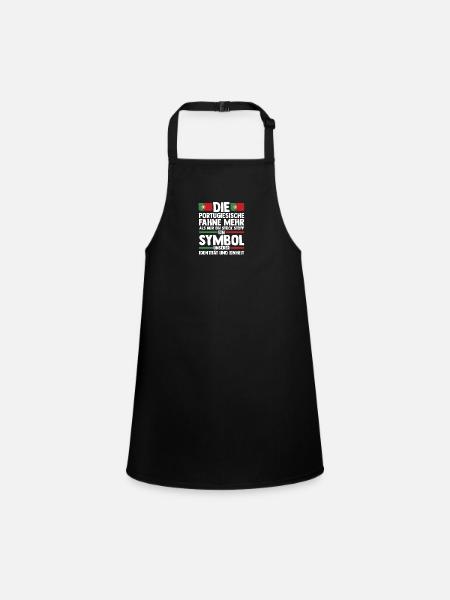 Portuguese Portugal - Children's Apron - black - Front