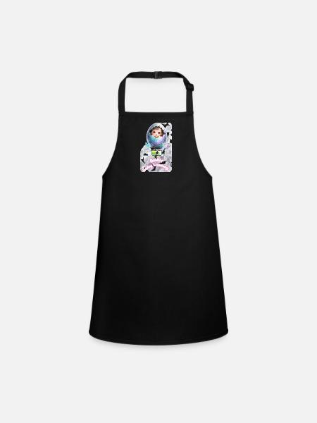 Easter Bud Baby Egg Explosion - Children's Apron - black - Front